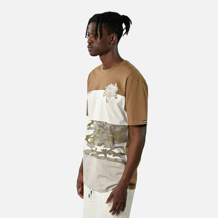 Crooks & Castles Men's Medusa Color Block Chop Shop Graphic Tee T-Shirt