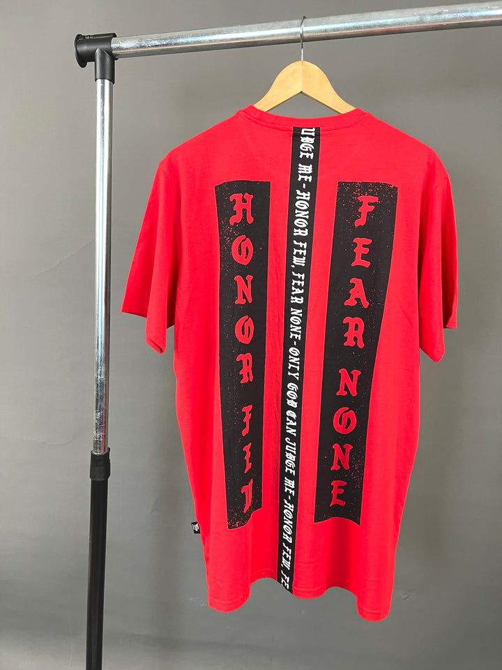 Headrush backprint text t-shirt in red