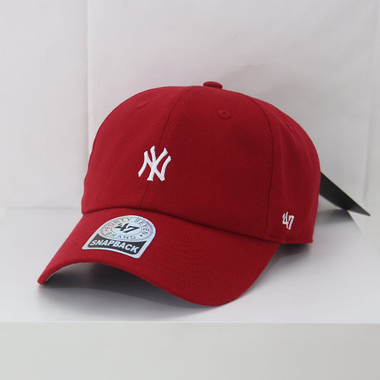 New York adjustable baseball cap in red