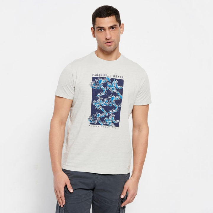 Funky Buddha paradise forever t-shirt in grey