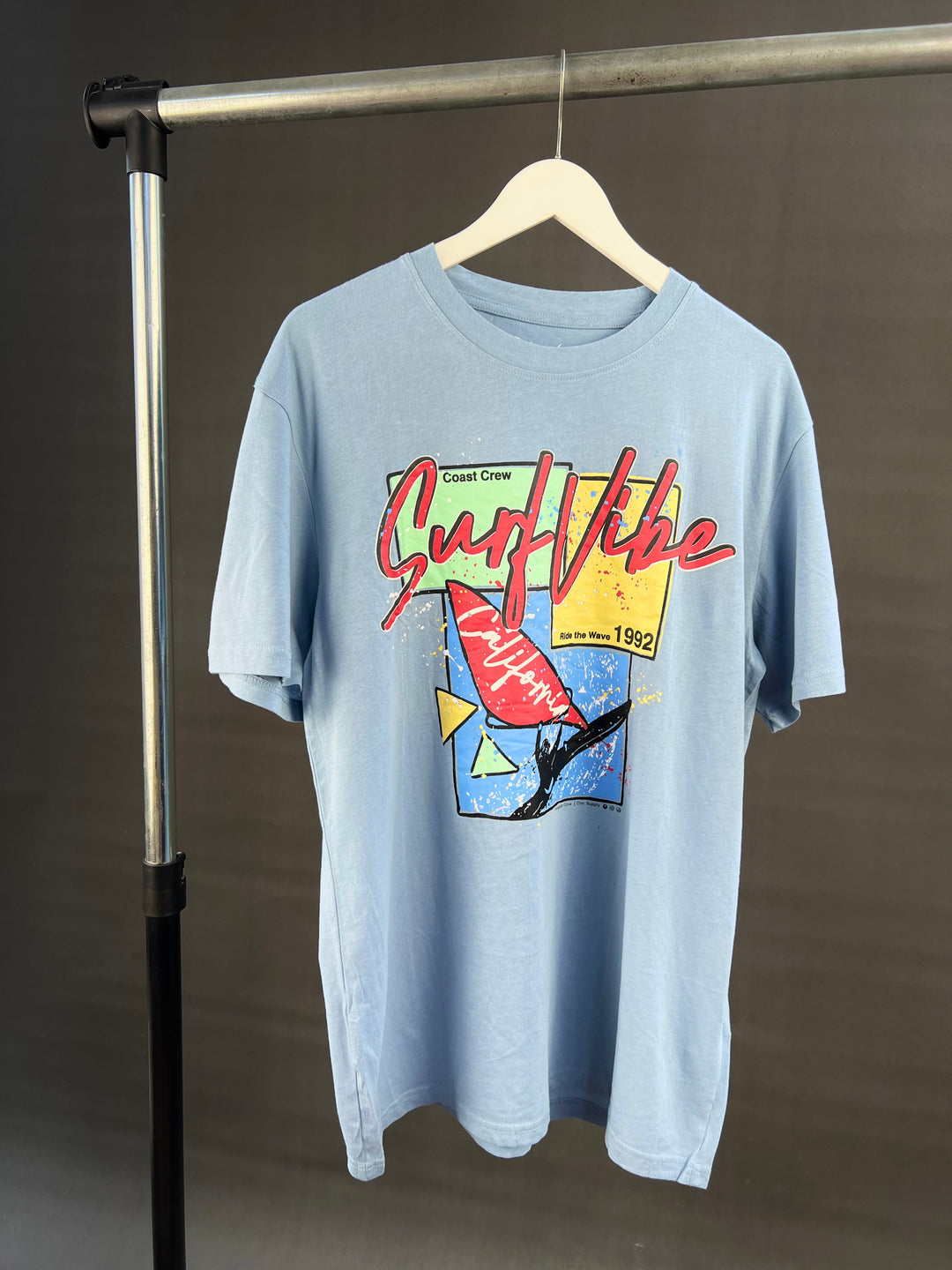 Clayton surf vibe print T-shirt in blue