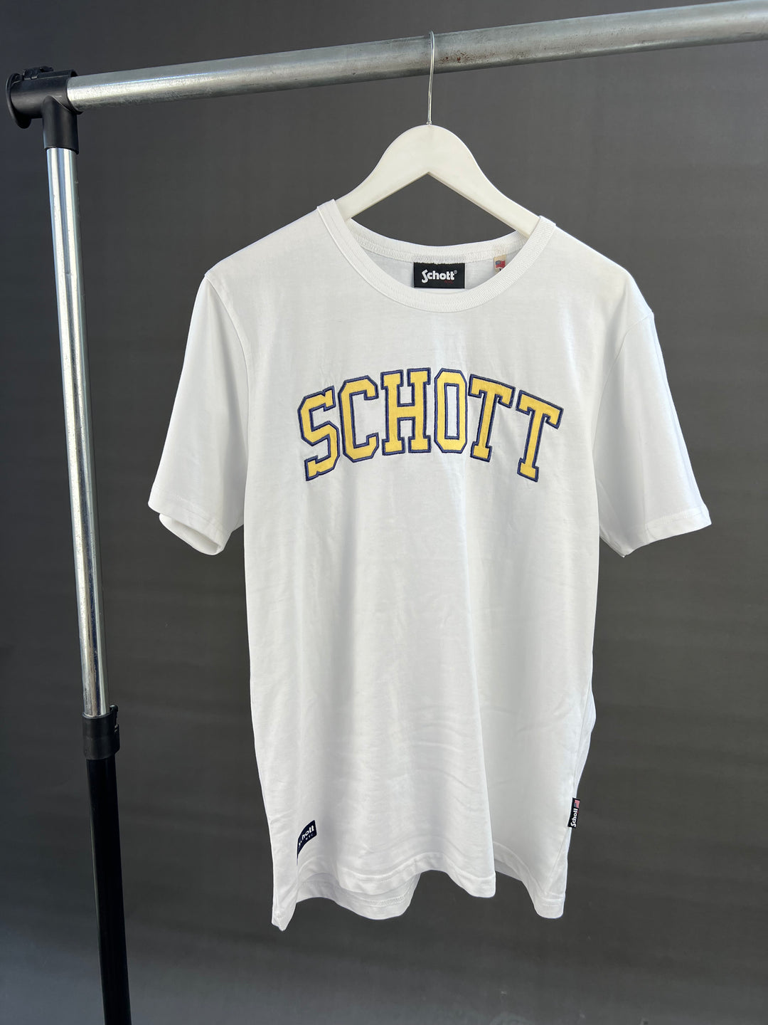 Schott Embroidered T-shirt in white