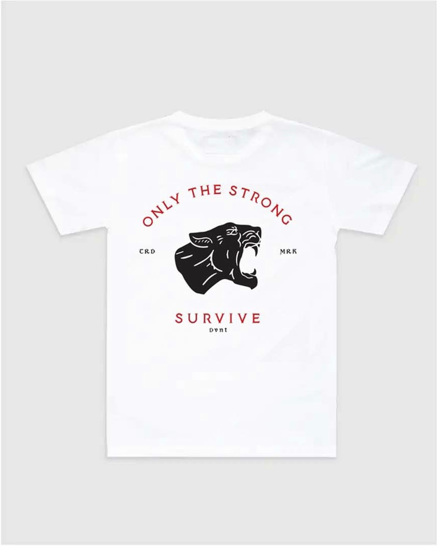 DVNT Only the Strong T-shirt in white