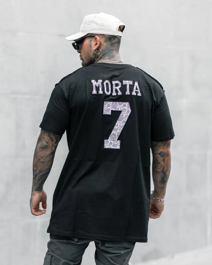 SAINT MORTA Logo Finals Paisley Lafayette Oversized T-Shirt in black
