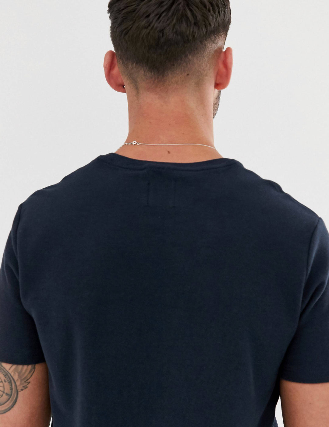 Burton Menswear Waffle T-shirt in navy