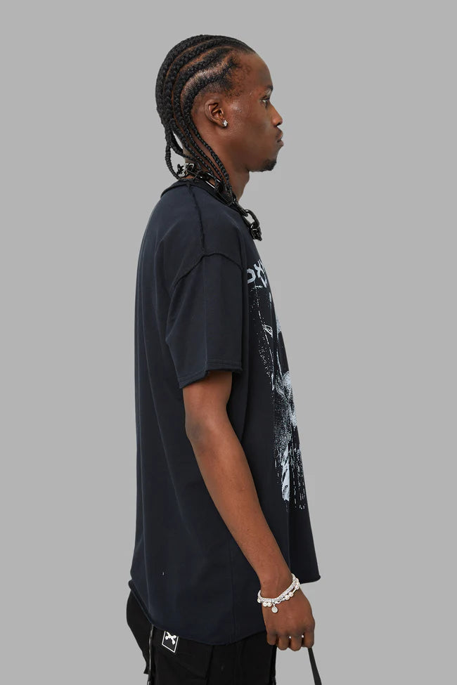 L-2 D XVERLXRD Vintage T-Shirt in black