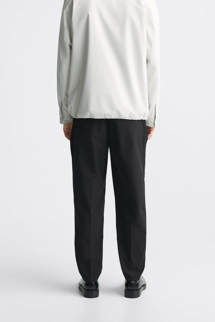 ZARA COMFORT PERFORMANCE TECHNICAL TROUSERS IN BLACK