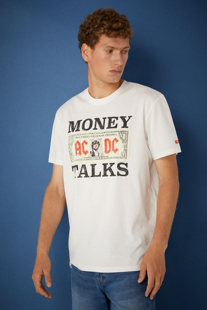 Springfield AC DC T-shirt in white