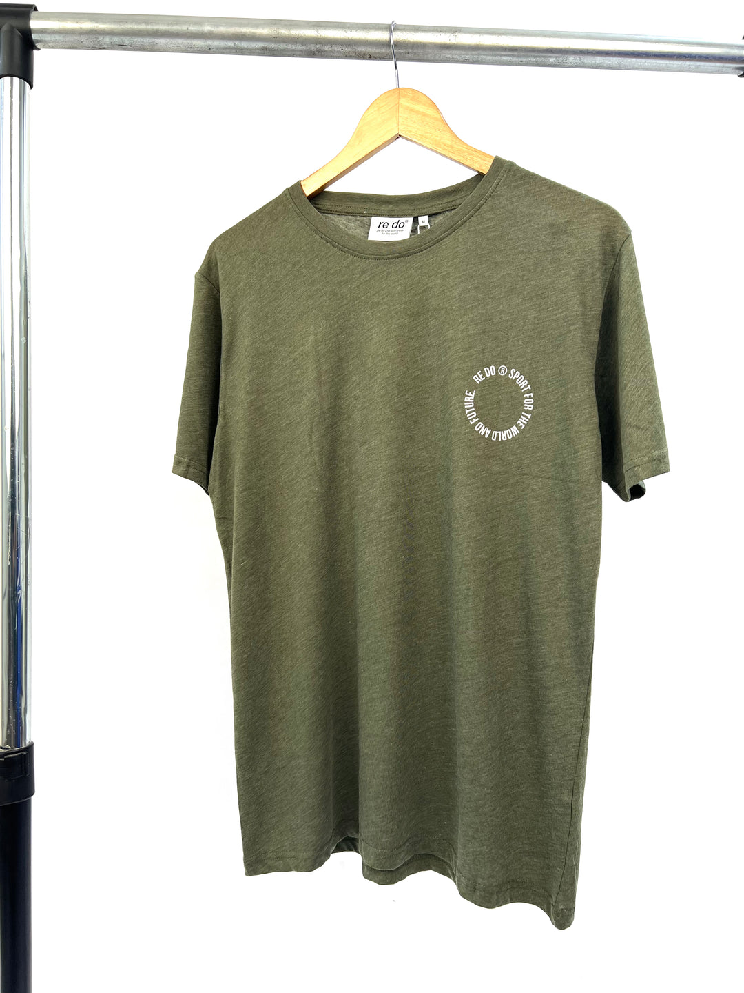 Re Do sport print T-shirt in green