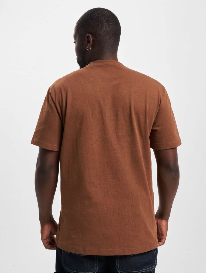 Only & Sons  Men T-Shirt Finn Wellbeing Print in brown