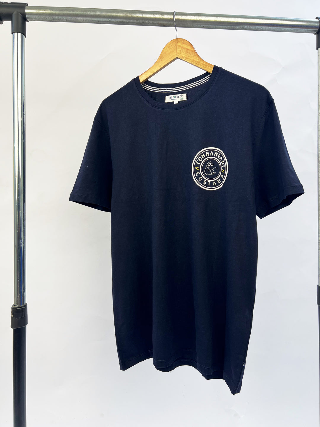 Instinct print T-shirt in navy