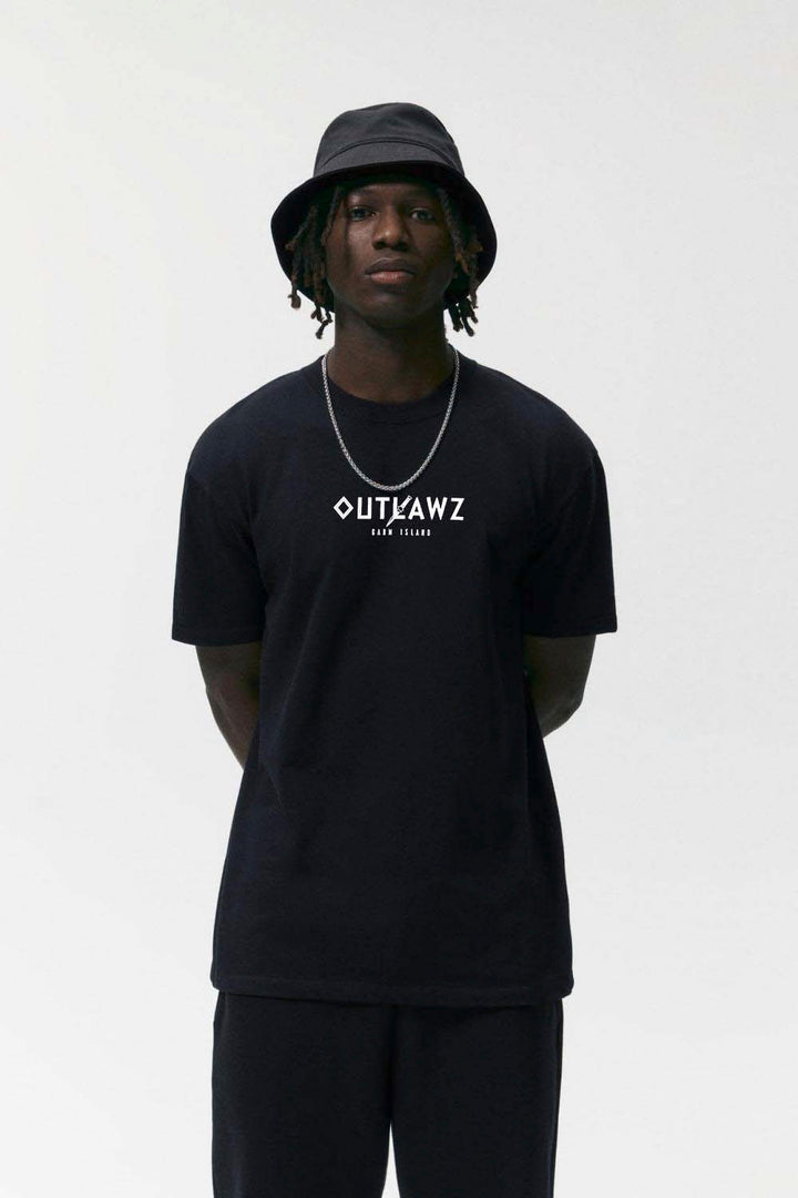 Garm island Outlawz Backprint T-shirt in black