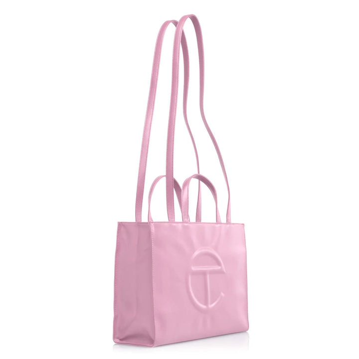 Telfar medium tote in bubblegum