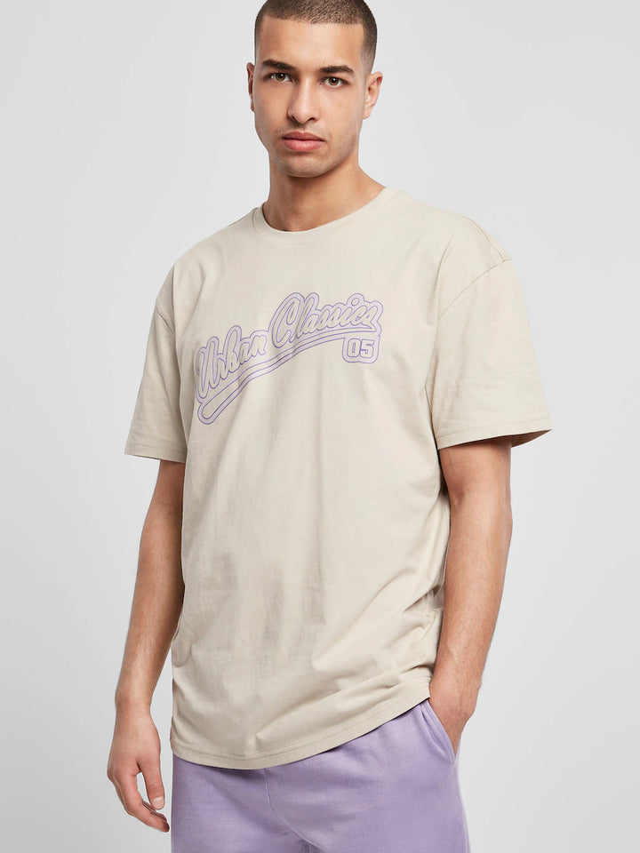 Urban Classics Baseball T-shirt in beige