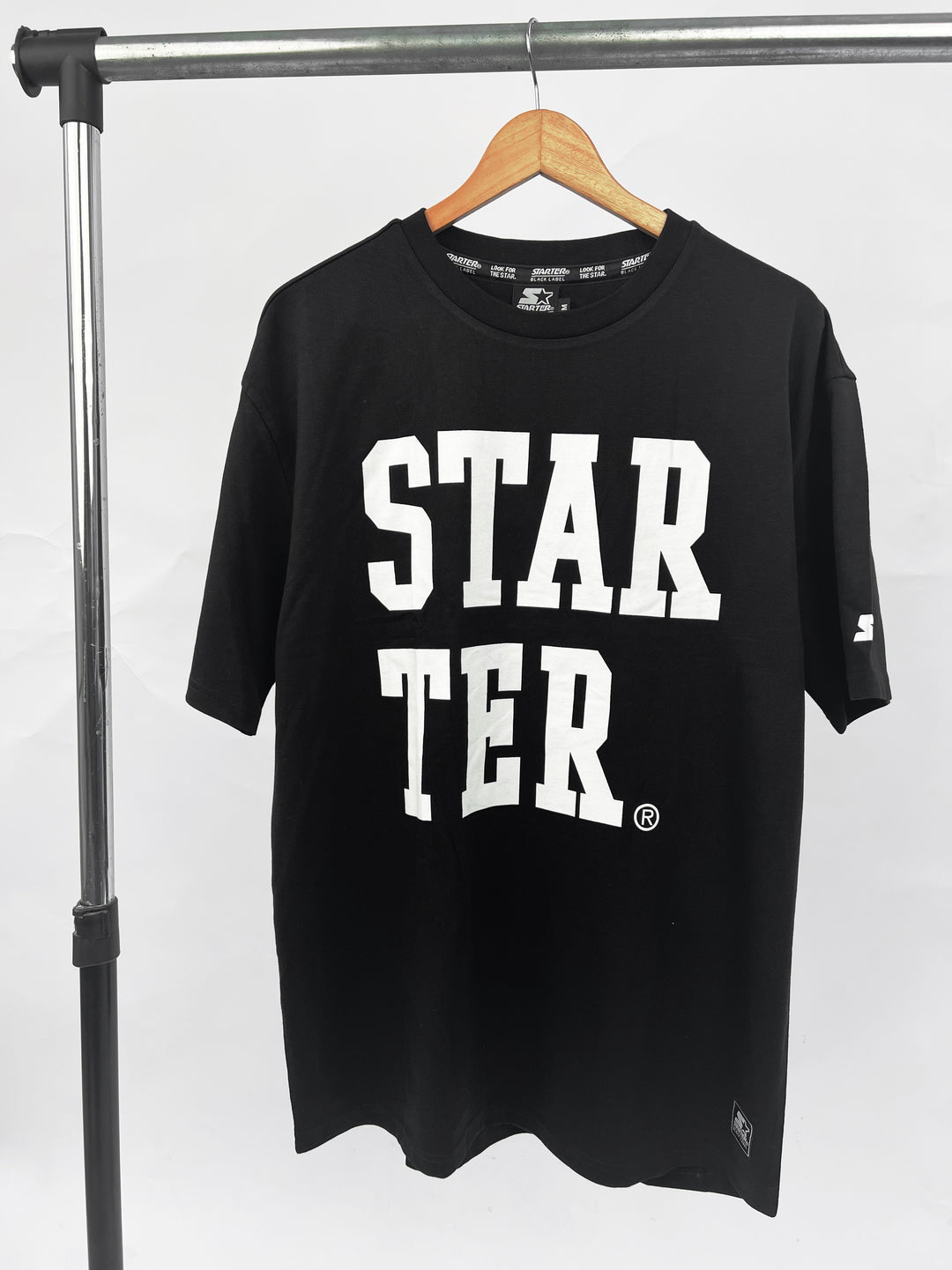 Starter Text logo T-shirt in black