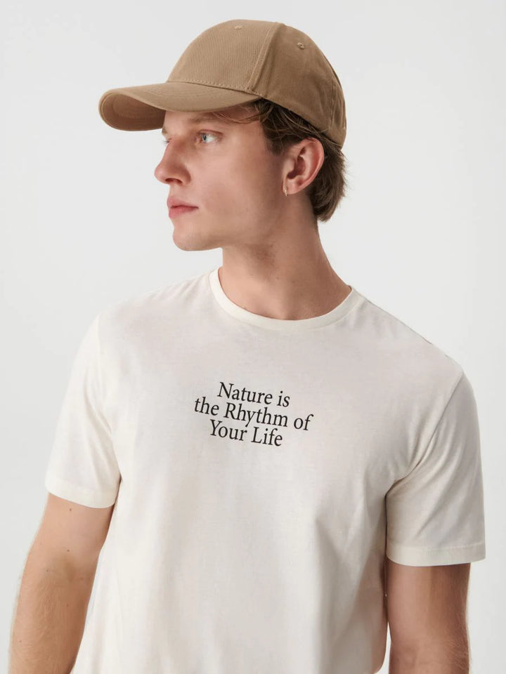 Sinsay rhythm T-shirt in cream