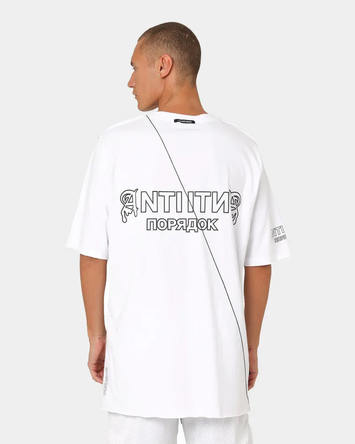 The Anti Order Logo Military T-Shirt in white