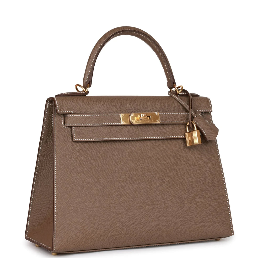 Kelly 28 bag in brown