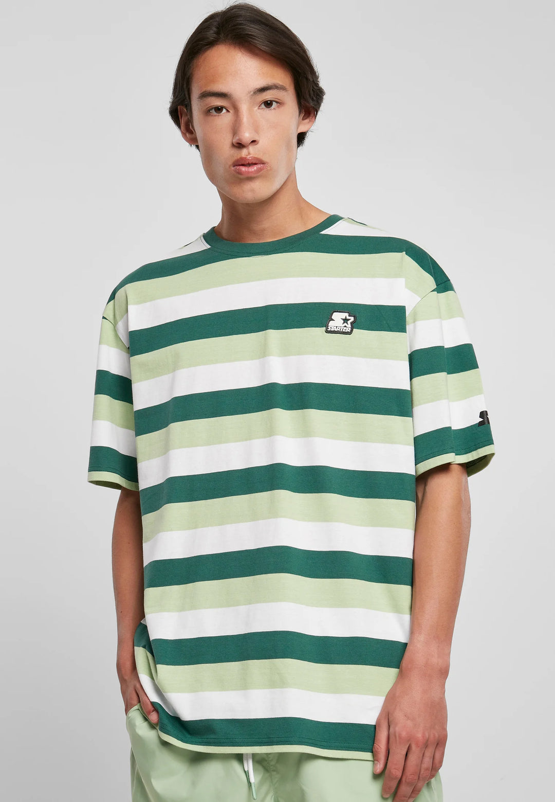 Starter Oversized Sun Striped T-shirt in green