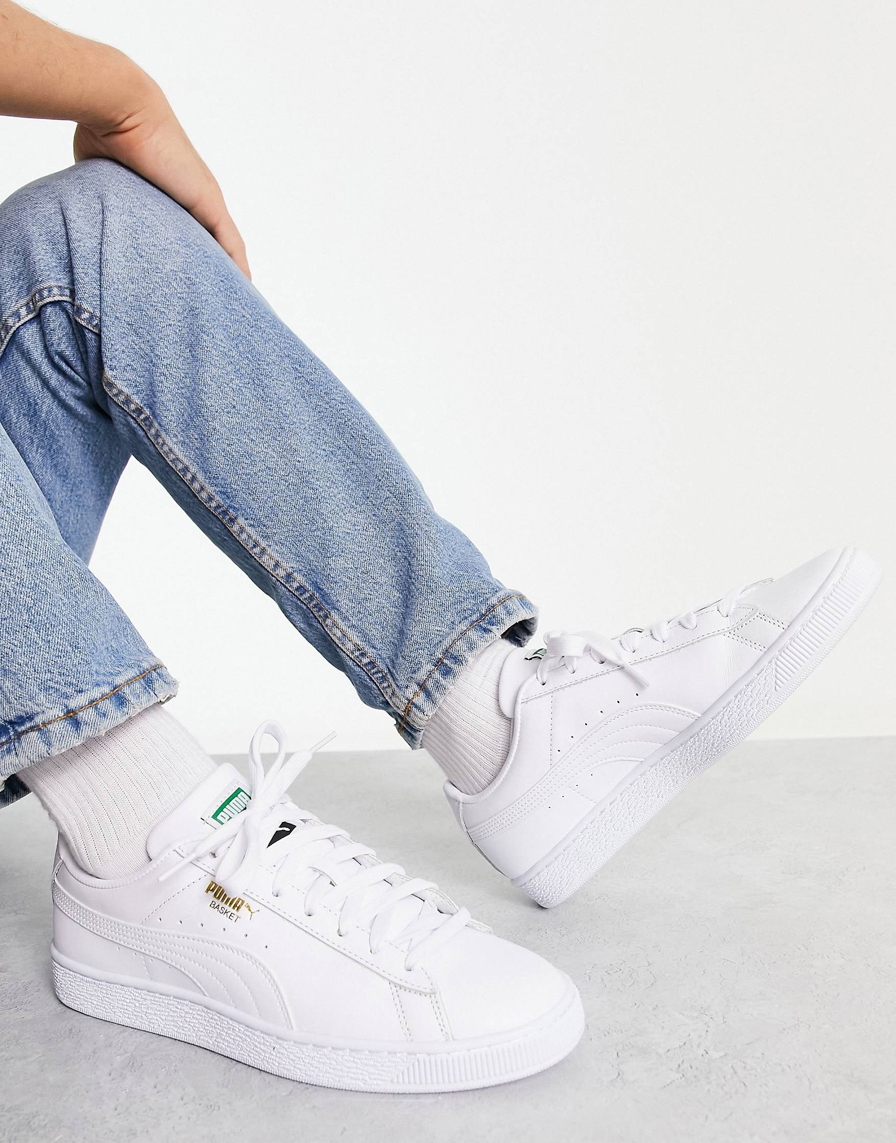 Puma basket store all white