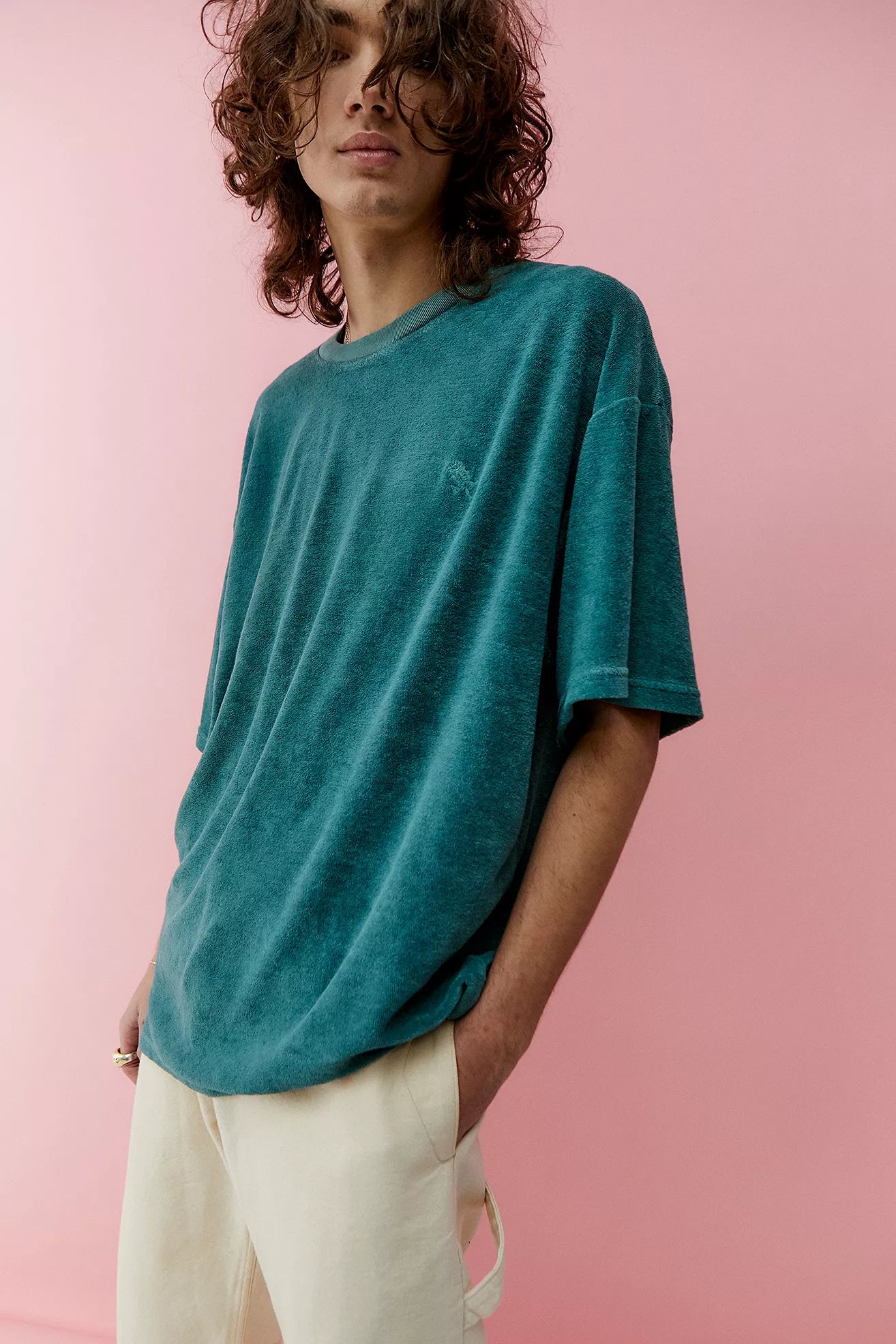 Urban outfitters Nomad Teal Recycled Toweling T-shirt