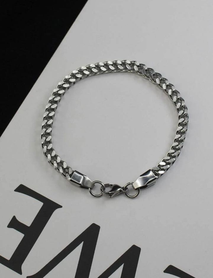 Minimalist Punk bracelet in silver