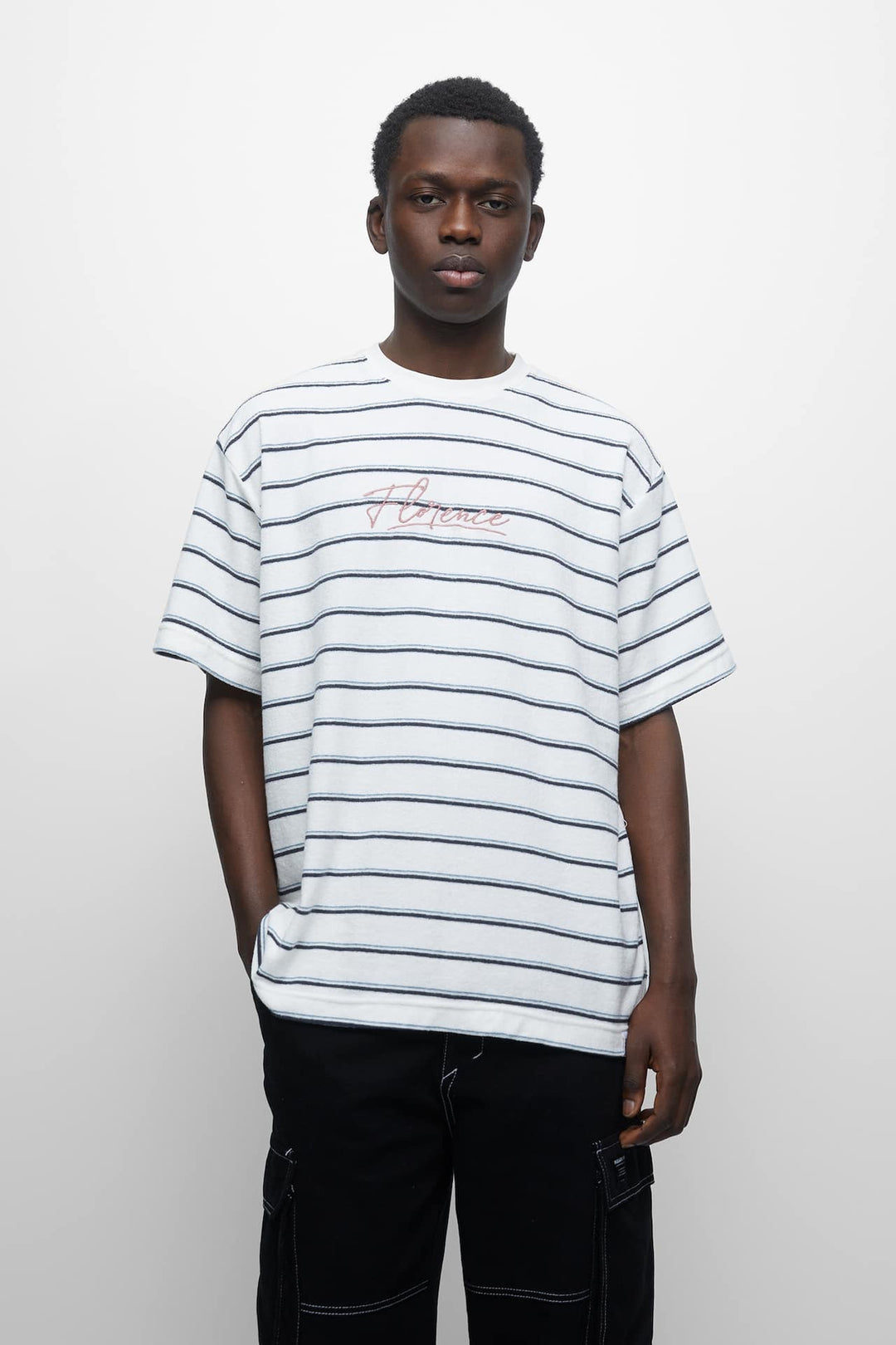 Pull&Bear striped shirt sleeve t-shirt