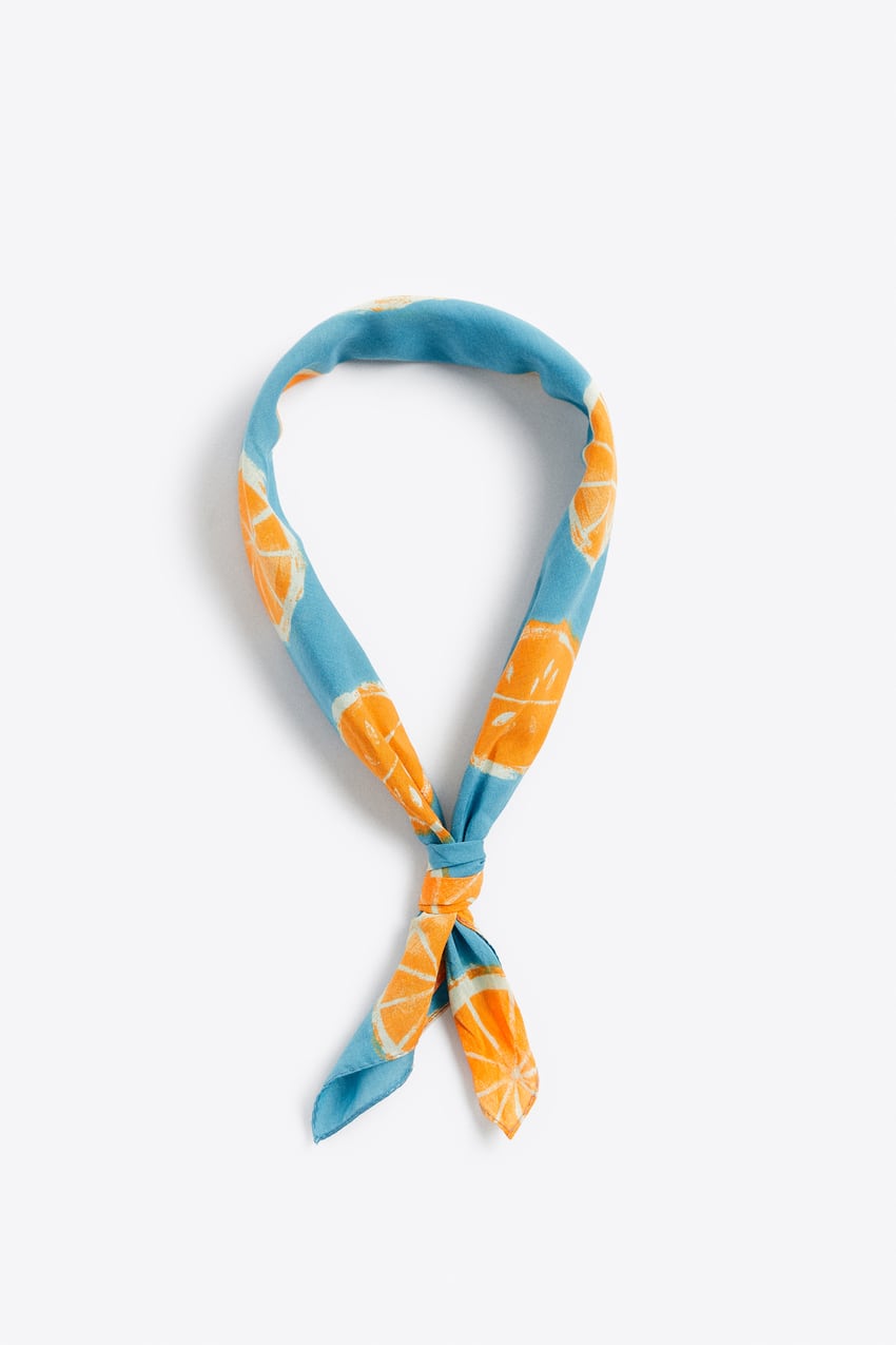 ZARA LEMON PRINT BANDANA - LIMITED EDITION BLUE