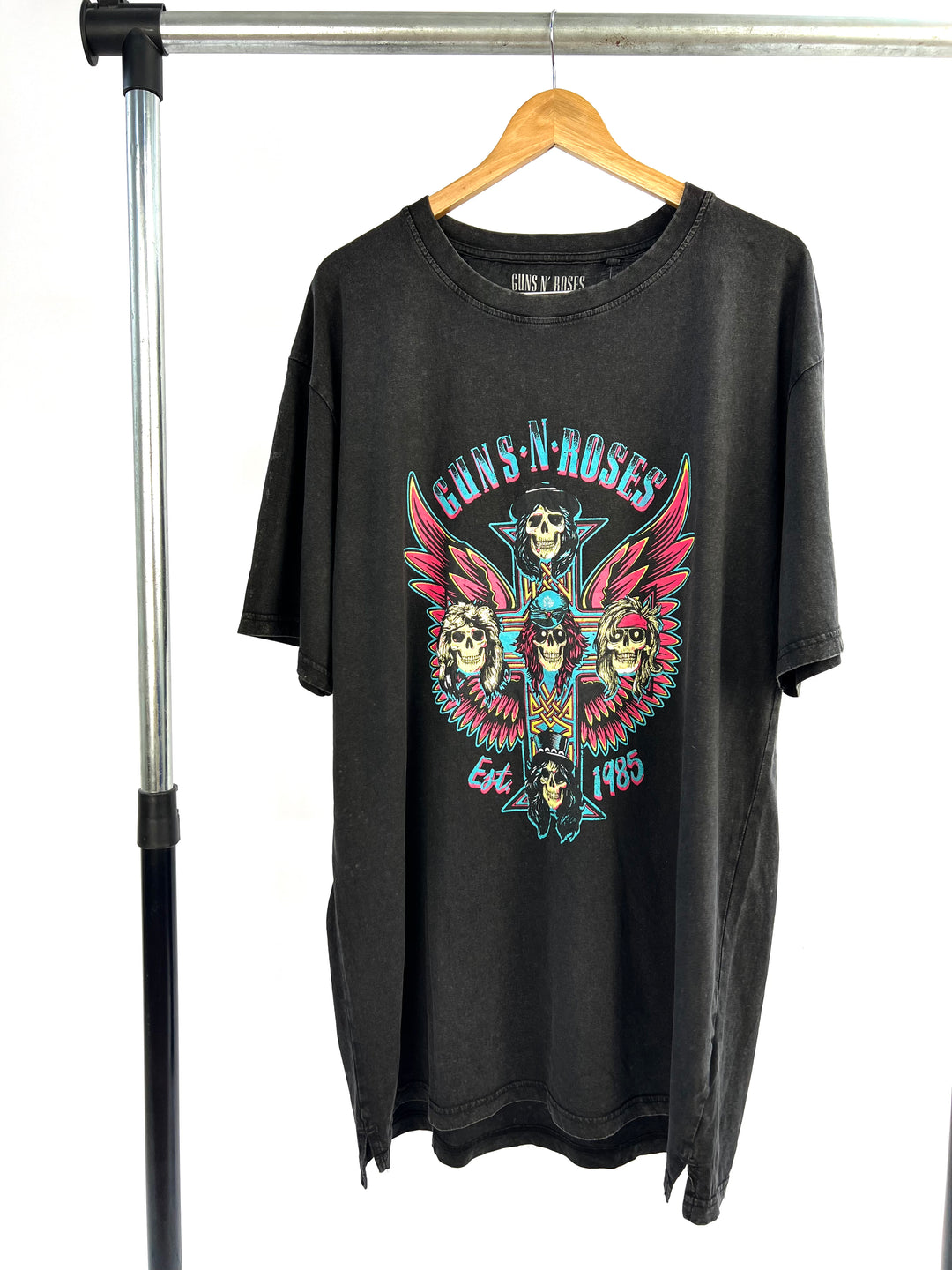 Guns N Roses graphic print T-shirt in washed black