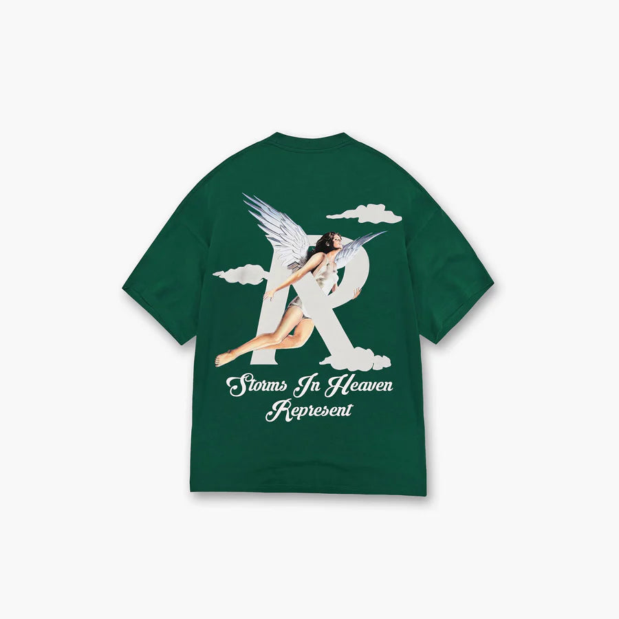 REPRESENT STORMS IN HEAVEN T-SHIRT IN GREEN