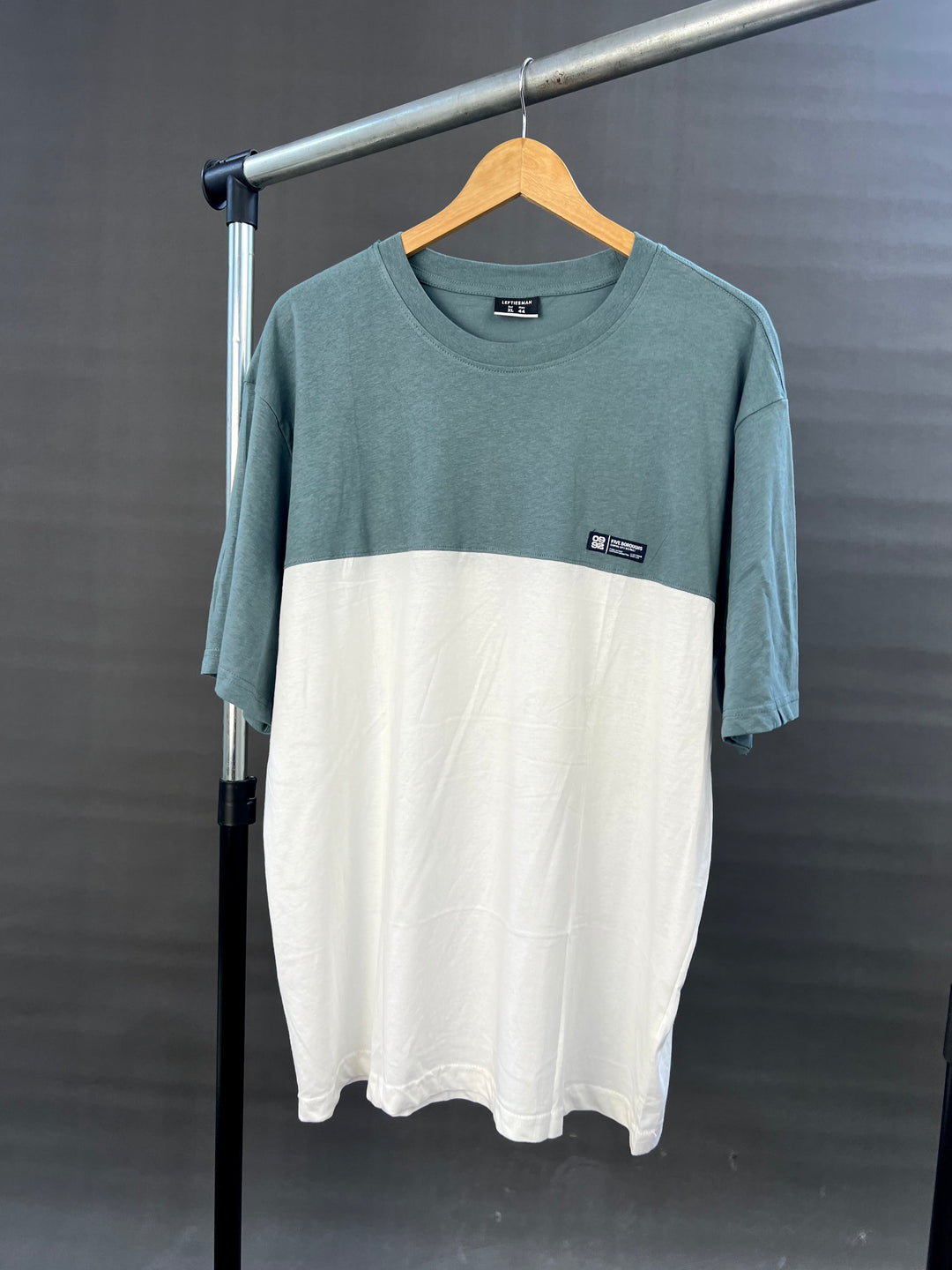 Leftiesman color block t-shirt green