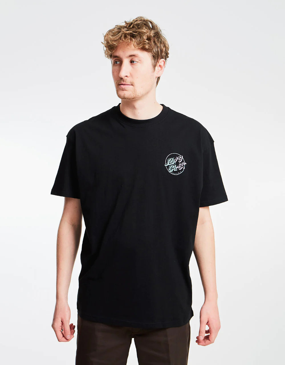 Santa Cruz divide dot t-shirt in black