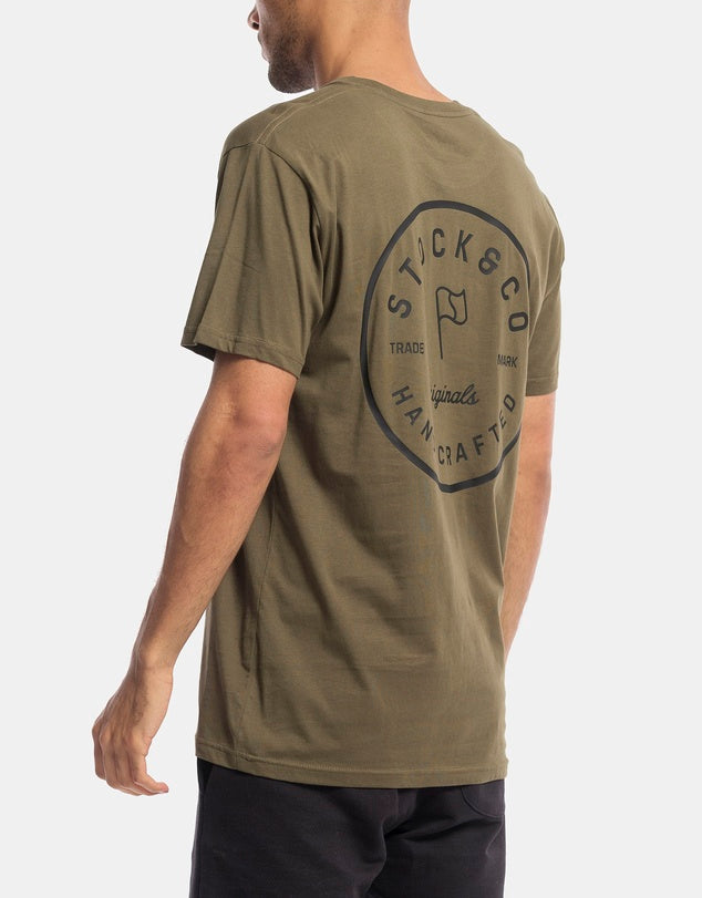 Stock & CO Cuba Backprint T-shirt in Olive