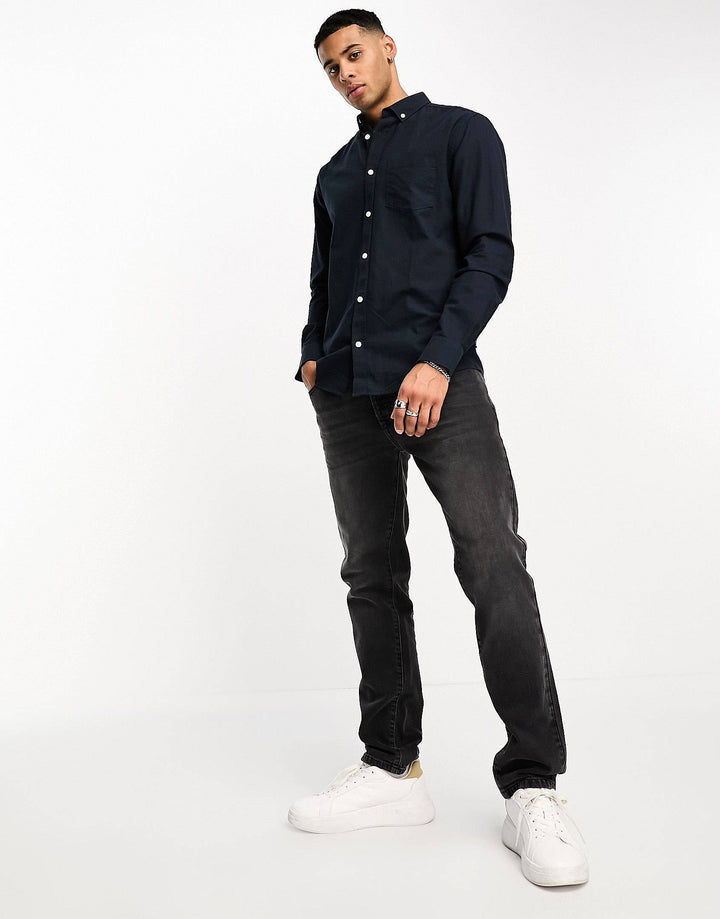 F&F Oxford shirt in dark Navy