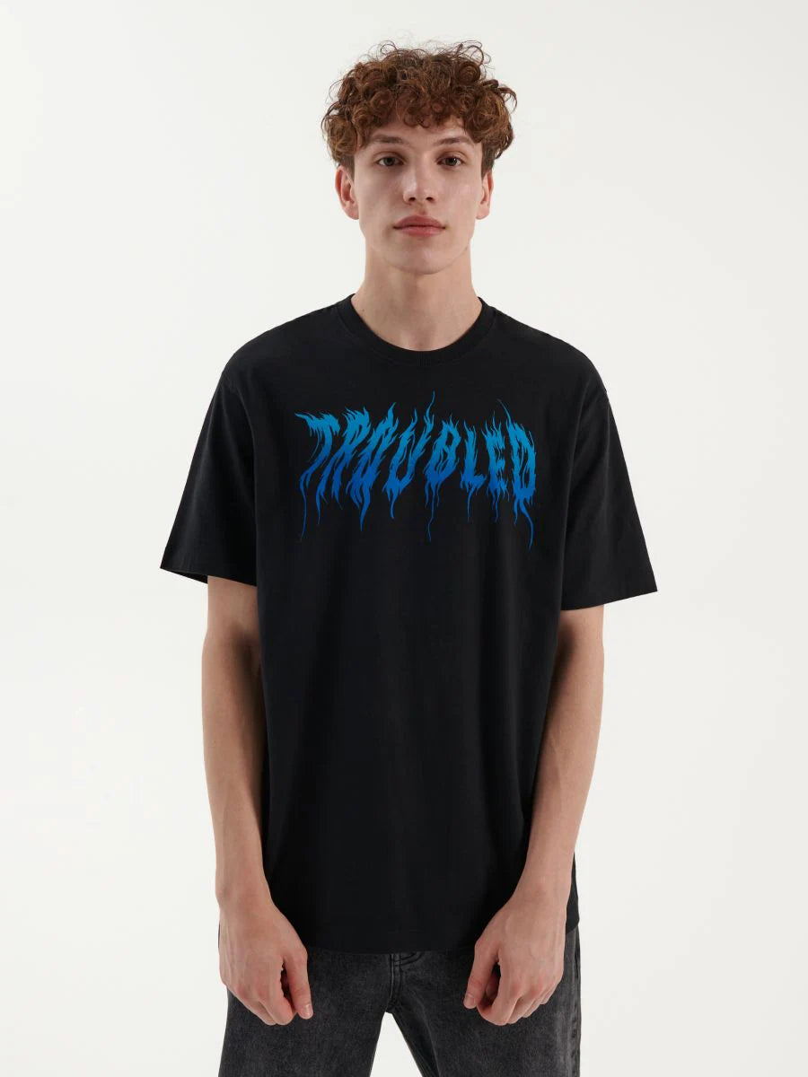 Housebrand Troubled T-shirt in black