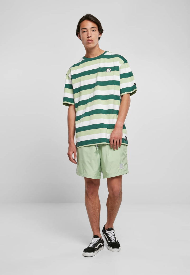 Starter Oversized Sun Striped T-shirt in green