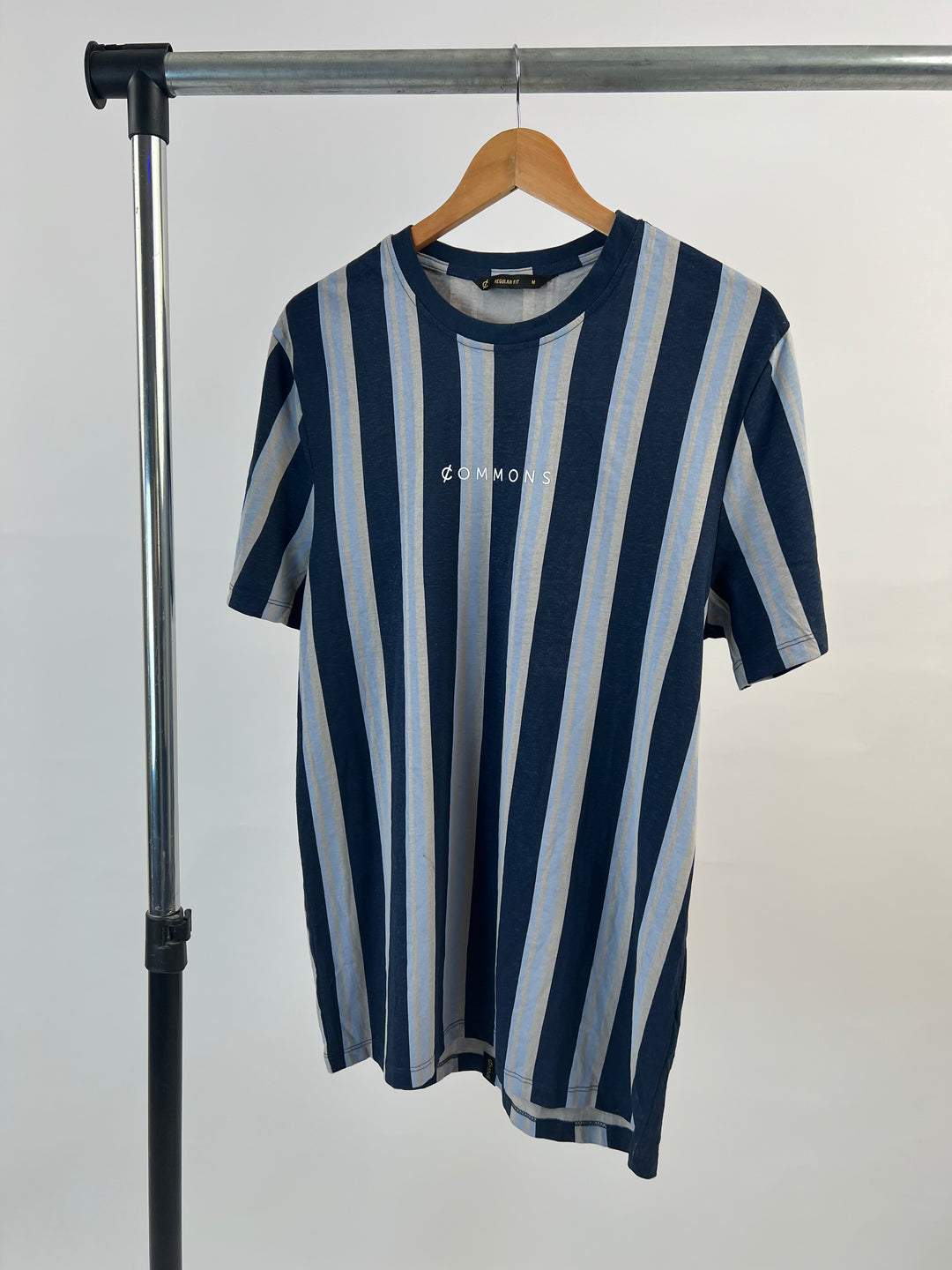 Commons pinstripe t-shirt in blue