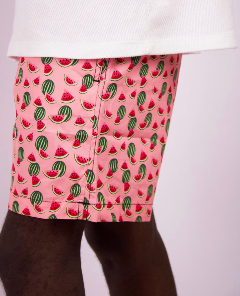 Party Sharks Watermelon Combo Swim Shorts in pink