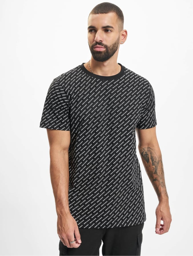 Urban Classics AOP T-shirt in black