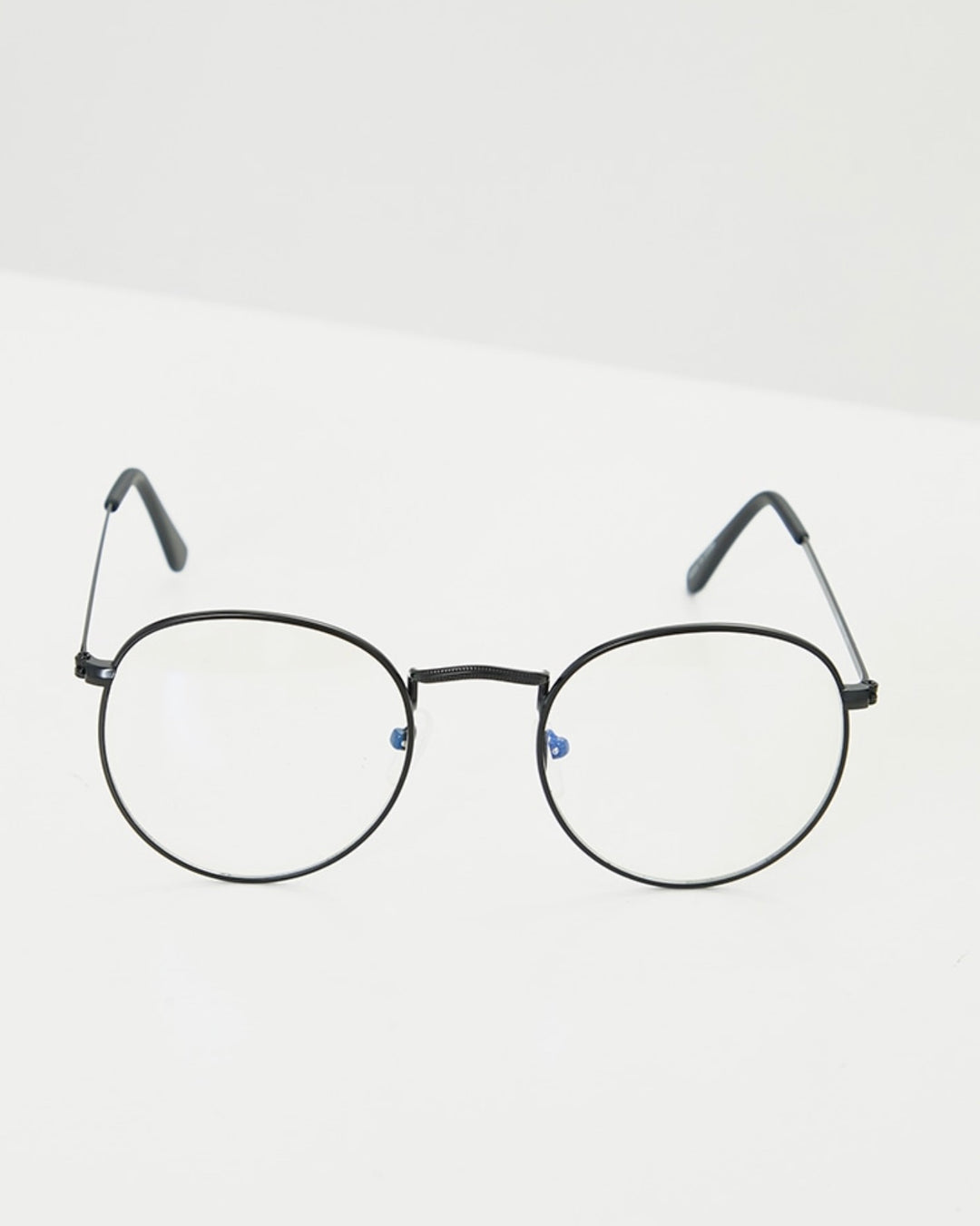 Black Round Frame Blue Light Readers