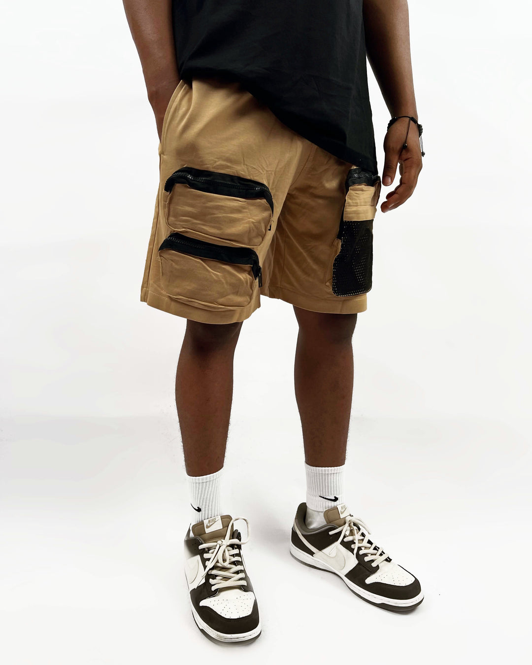 Switch Cargo Tech Shorts in Tan