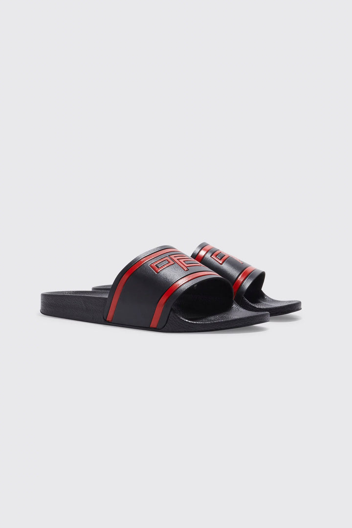 BOOHOOMAN OFCL SLIDES BLACK