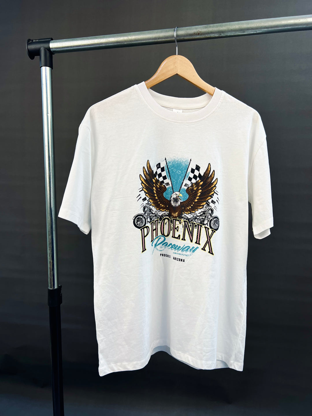 Anklet Phoenix print T-shirt in white