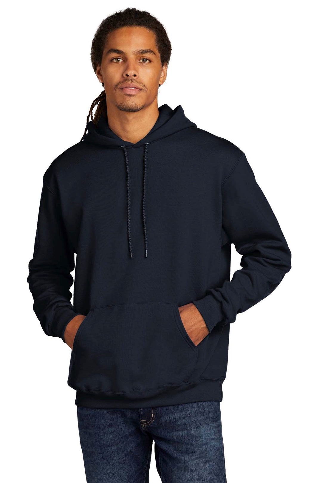 Pullover hoodie in blue