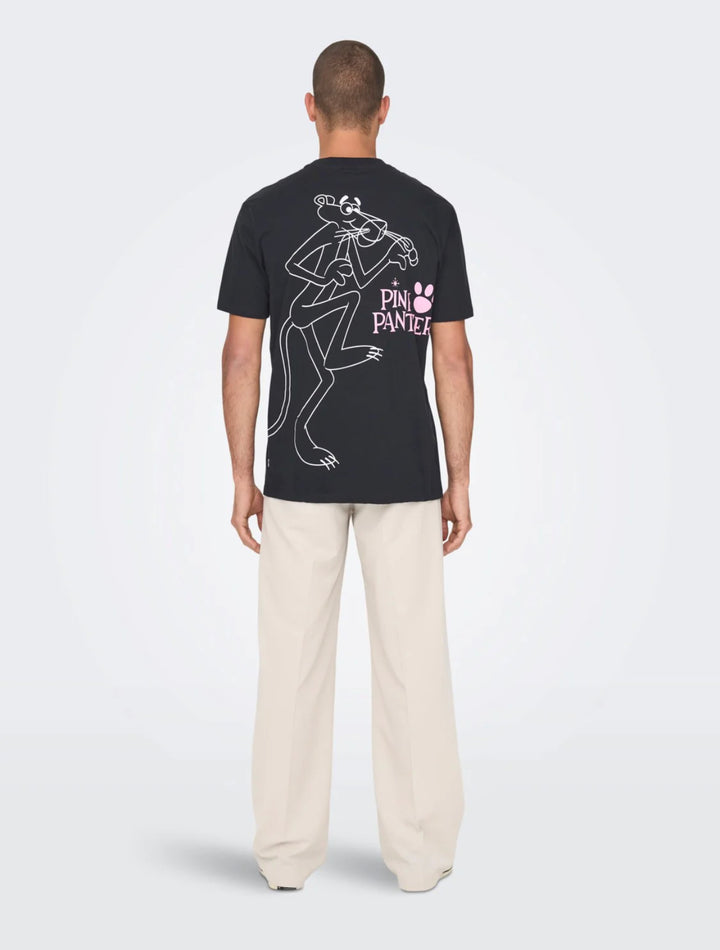 Only & Sons Pink Panther Backprint T-shirt