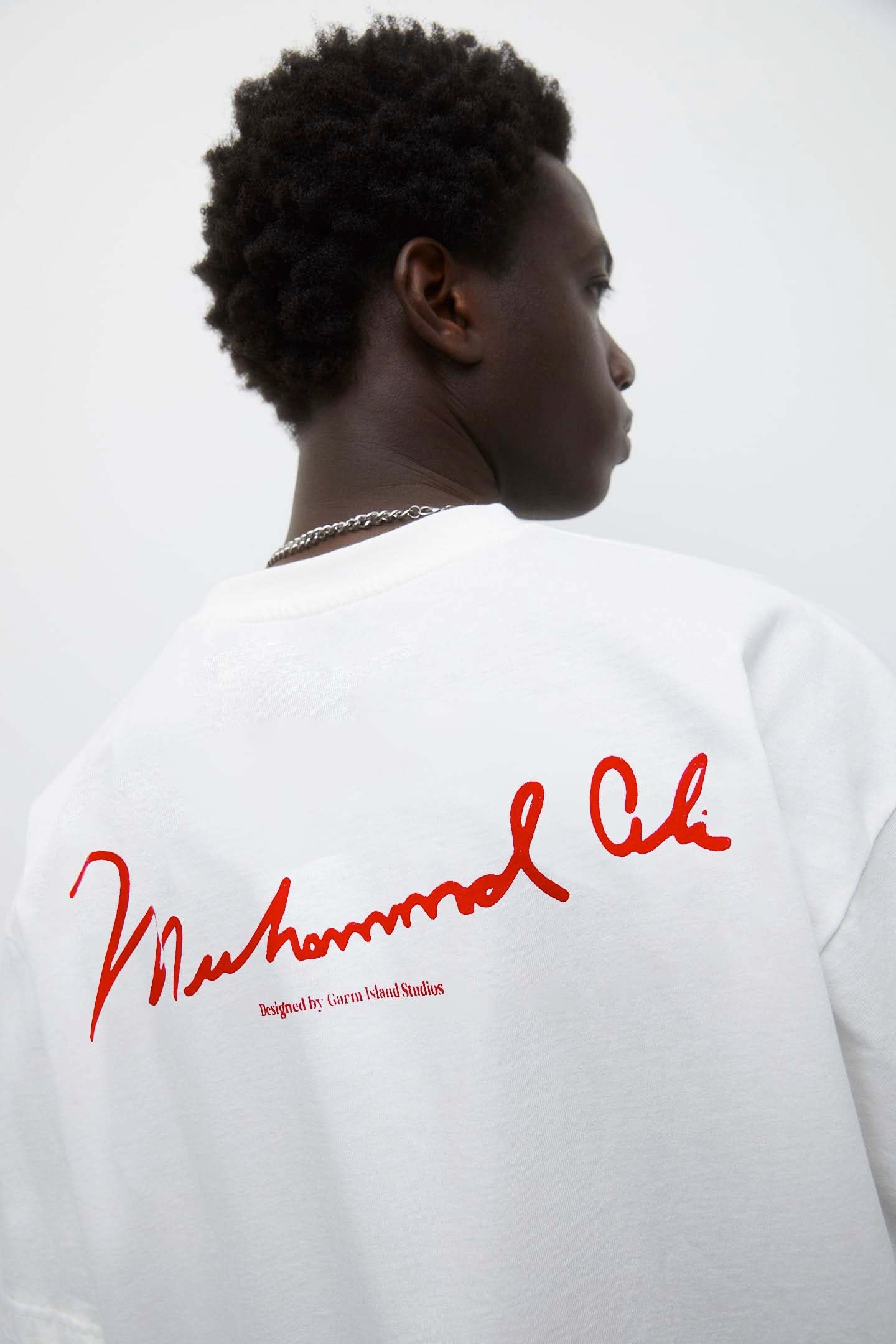 Garm Island Muhammad Ali Graphic T-shirt in white
