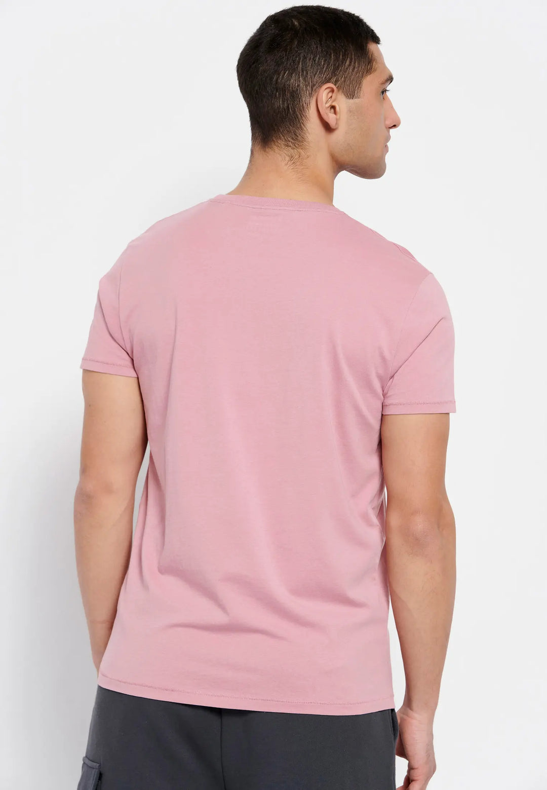 FUNKY BUDDHA Essential cotton crew neck t-shirt pink