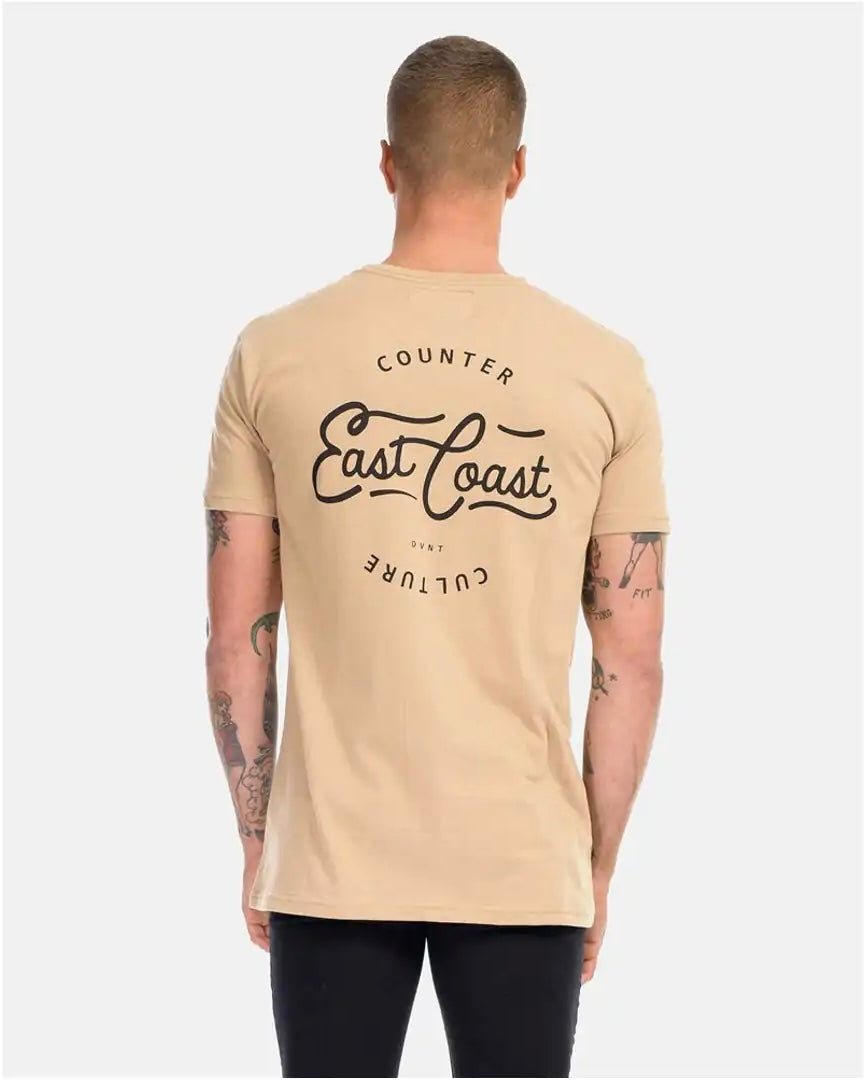 DVNT clothing east coast T-shirt in camel