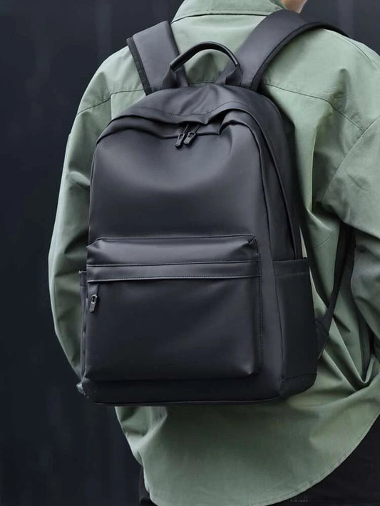 Faux Leather backpack bag in black