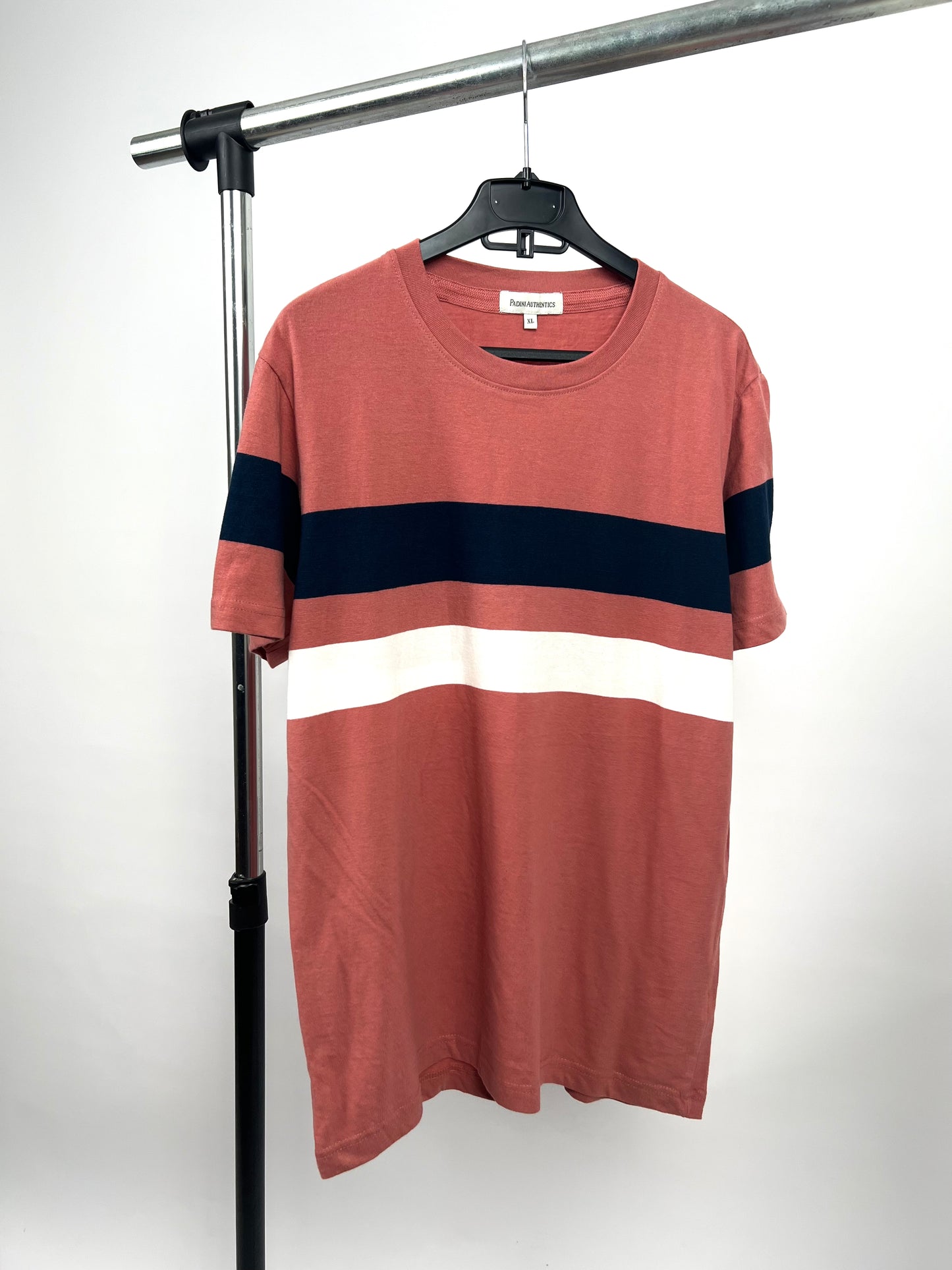 Padini Authentics striped T-shirt in peach/navy